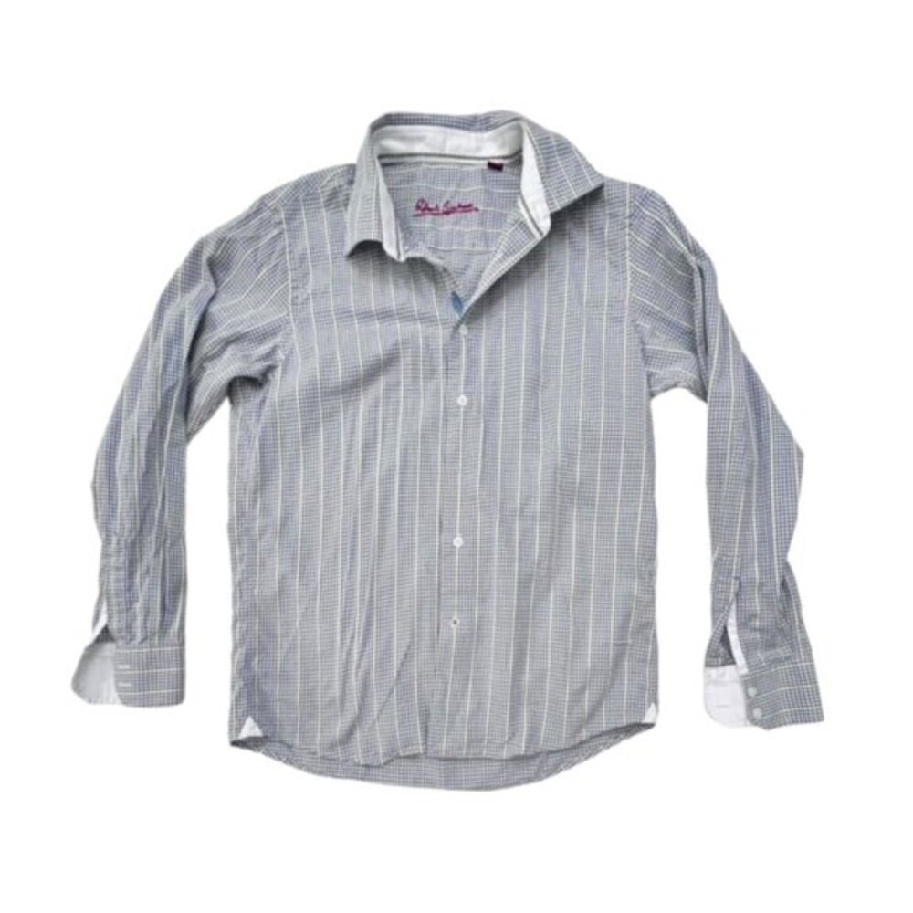 Robert Graham Button Up Shirt Womens Striped/Checked Embroidered‎ Long Sleeve